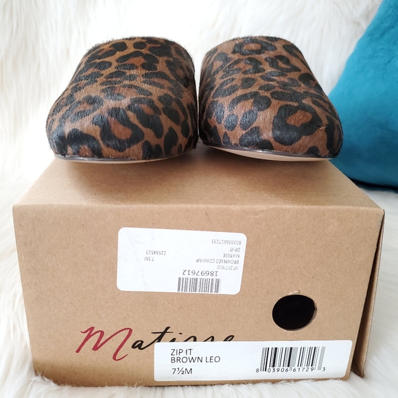 NEW Matisse Zip-It Dark Brown Leopard Mules - Picture 5 of 10